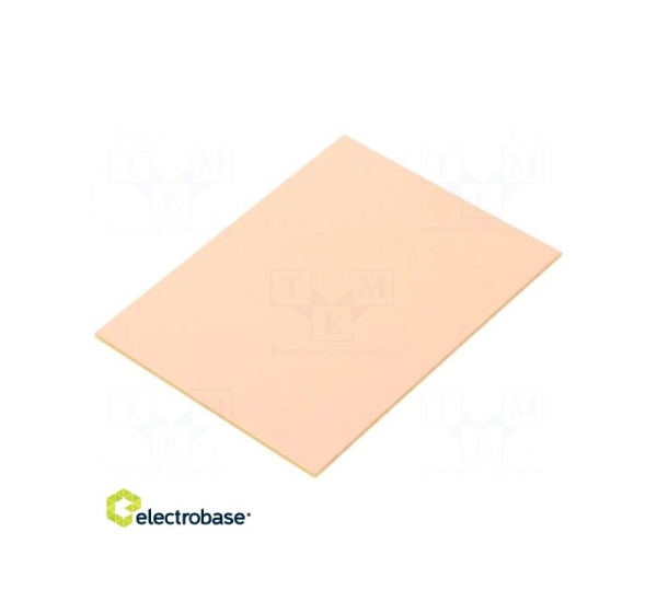 Laminate; hard paper; 1.6mm; L: 75mm; W: 100mm; Coating: copper
