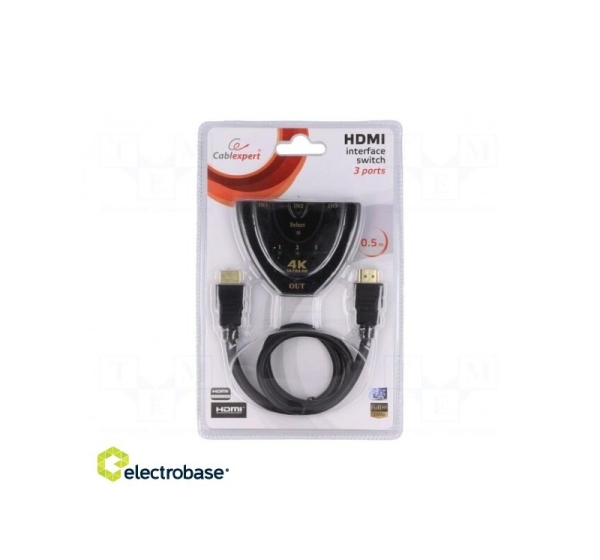 Switch; HDCP,HDMI 1.4; black; Features: works with 4K, UHD
