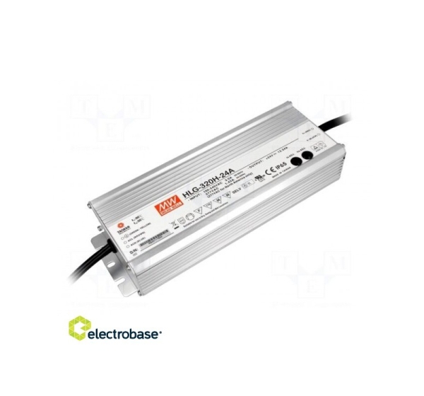 Power supply: switched-mode; LED; 320.16W; 24VDC; 21÷26VDC; IP65