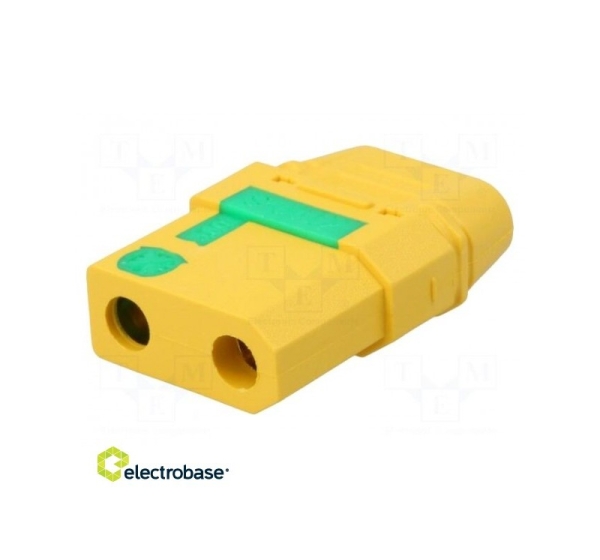 Plug; DC supply; XT90; female; PIN: 2; for cable; soldered; 40A; 500V