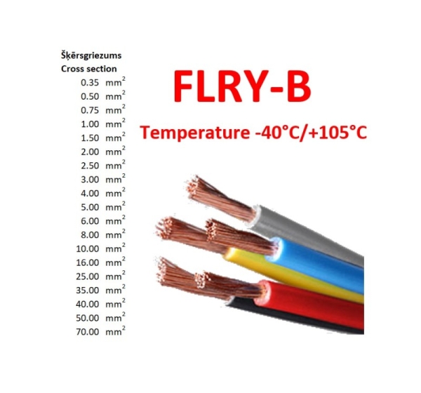 Wire; FLRY-B; stranded; Cu; 1.5mm2; PVC; red; 60V; 100m; Class: 5