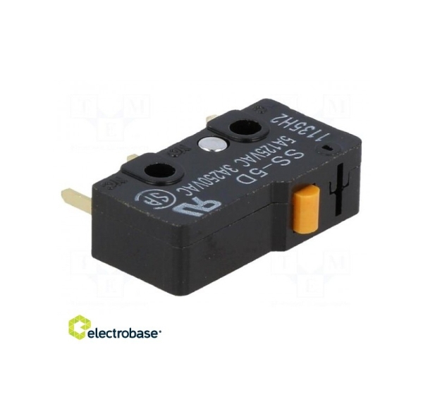 Microswitch SNAP ACTION; without lever; SPDT; 5A/125VAC; ON-(ON)