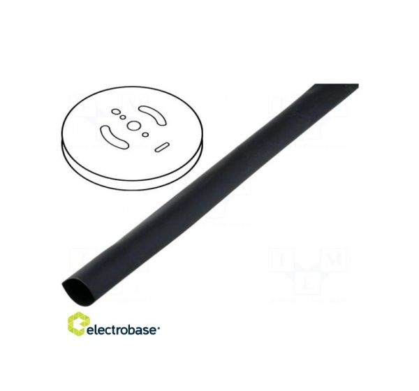 Heat shrink sleeve; glueless; 2: 1; 19.1mm; black; polyolefine