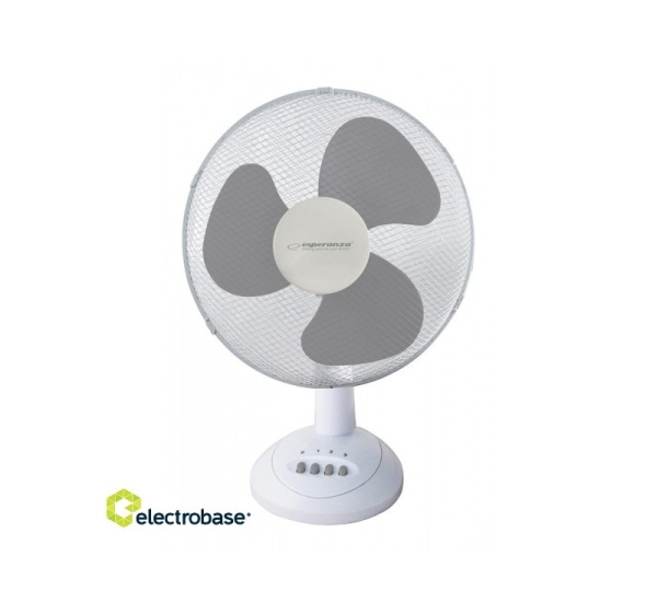 Esperanza EHF003WE, 12'' desk fan, White and Gray