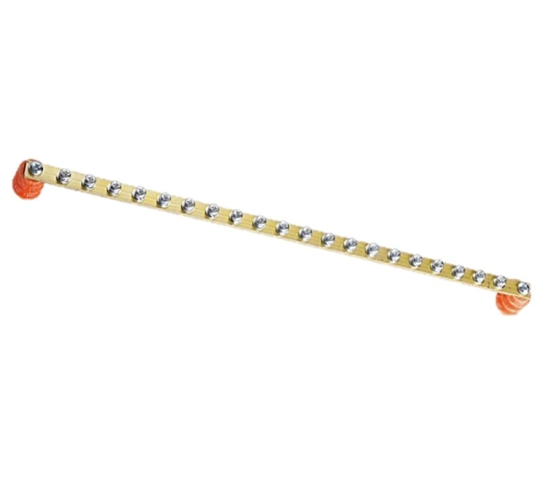 ProBase™ Zemējuma sliede ar skrūvēm 19" skapjiem | Varš | 489x24x36mm
