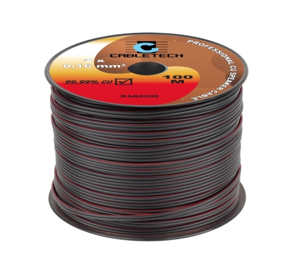 Copper speaker cable, 2x0.16 mm², 100 m