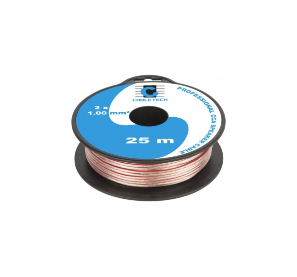 Akustiskais kabelis, CCA, 2x1.00 mm², 25 m