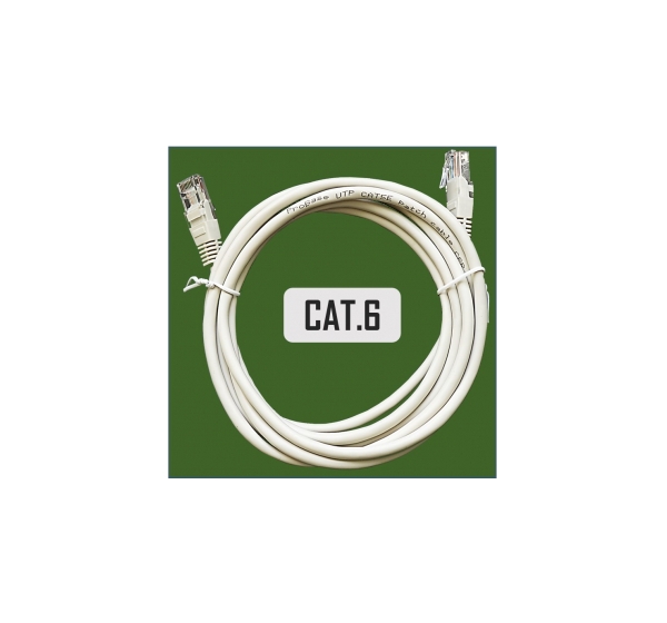 Patch cord | Patch Kabelis | Patch cable | 10m | CAT6 | UTP | 1000 cm | ElectroBase ® | Pelēks