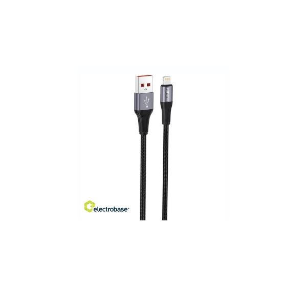 Foneng X112 USB-A to Lightning cable 2.4A, 1m (black)