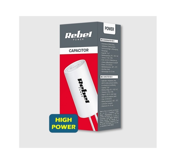 REBEL ™ Kondensators 5uF 450V vienfāzes motoriem