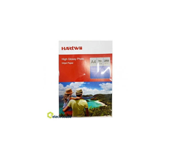 Fotopapīrs Hartwii, A4, 250g/m2, glancēts, 20 loksnes
