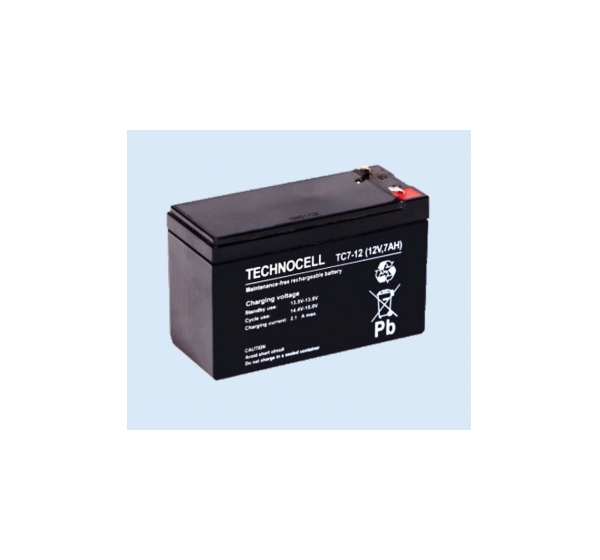 Technocell ™ AGM akumulators | 12V 7Ah | TC7-12 || Technocell™