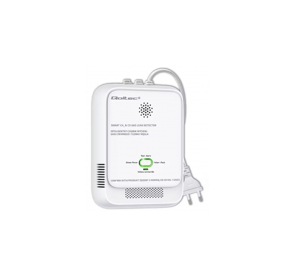 Qoltec ® CO (carbon monoxide) and CH4 (methane/natural gas) leak detector with alarm