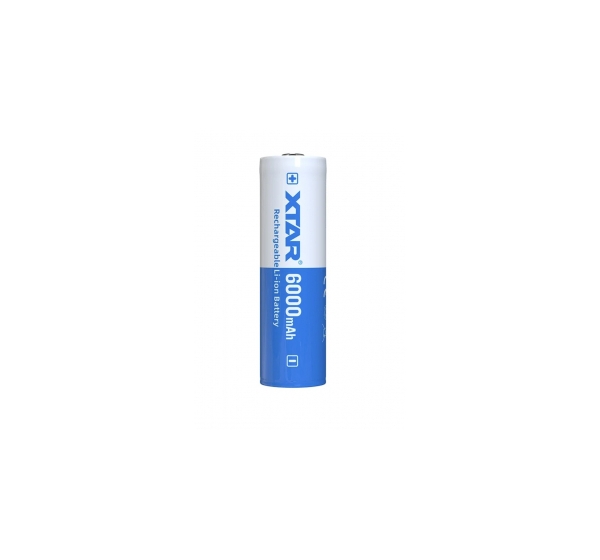 ElectroBase ® Akumulators Li-Ion 21700 3.6V 6000mAh XTAR  Ø21.8x74.8mm 1gb. lādējams USB-C ieeja