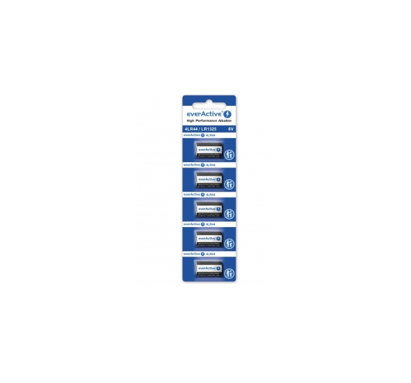 everActive™ 4LR44 baterijas everActive Alkaline 544A / L1325F iepakojumā 5 gb.