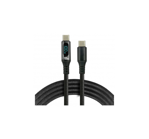 everActive™ Kabelis ar LCD displeju USB-C 200 cm Ātrā uzlāde 5.00A / 20V (100 W)