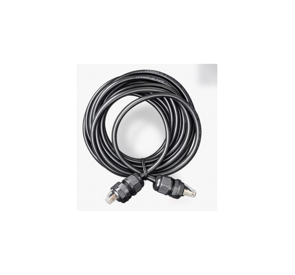 DELTACO Patch cable DELTACO S/FTP Cat6a, 2m, IP68, PG13.5, black / SFTP-62AH-WP