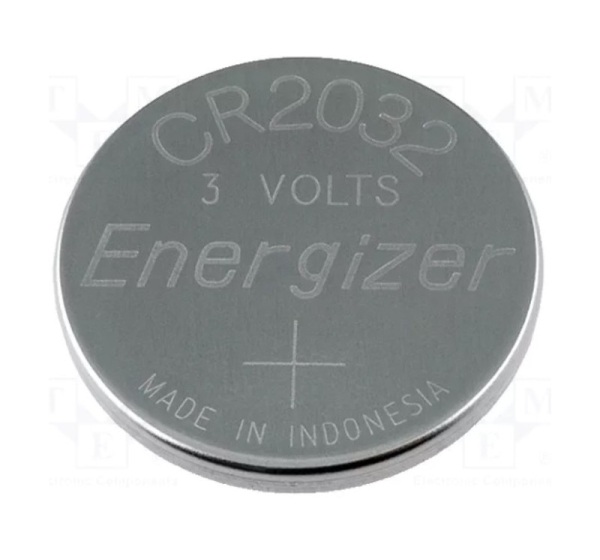Energizer ® Battery: lithium 3V CR2032,coin Ø20x3.2mm