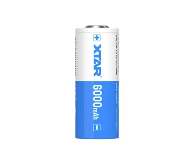 XTAR ® Akumulators 26650 3.6V XTAR litija 6000 mAh iepakojumā 1 gb.