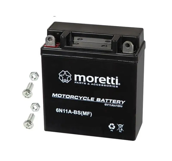 Moretti Motociklu akumulators 6V 11Ah | MOTO Moretti