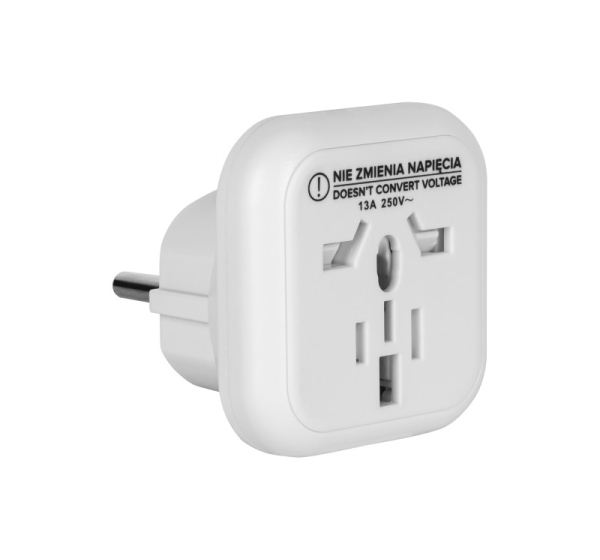CABLETECH Universālais ceļojumu AC adapteris EU uz UK, USA, ASIA, China | Max.13A