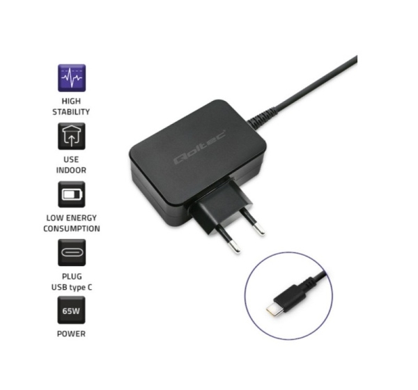 Qoltec ® Qoltec Charger 65W 5-20V 3-3.25A
