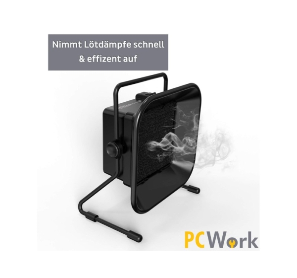 PCWork ESD drošs lodēšanas dūmu nosūcējs ar aktīvās ogles filtru | PCW10C