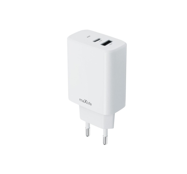 Maxlife MXTC-10-20AC Mobilo telefonu lādētājs Type C + USB 20W