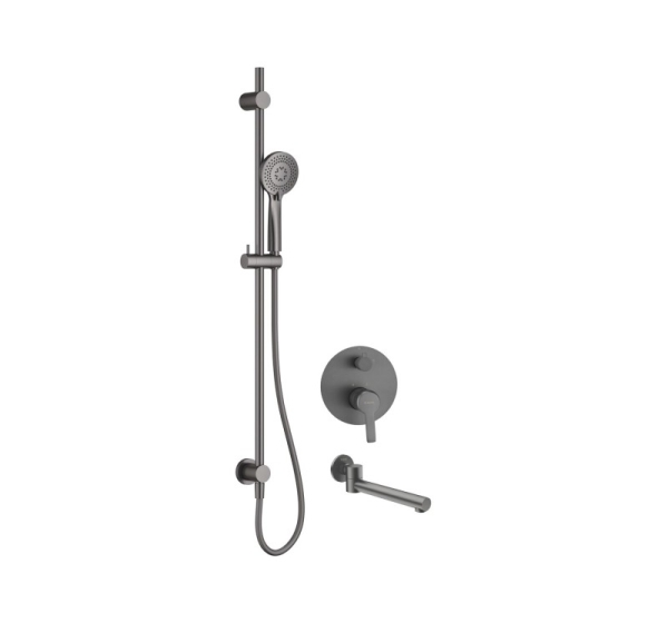 Concealed shower set with bath spout