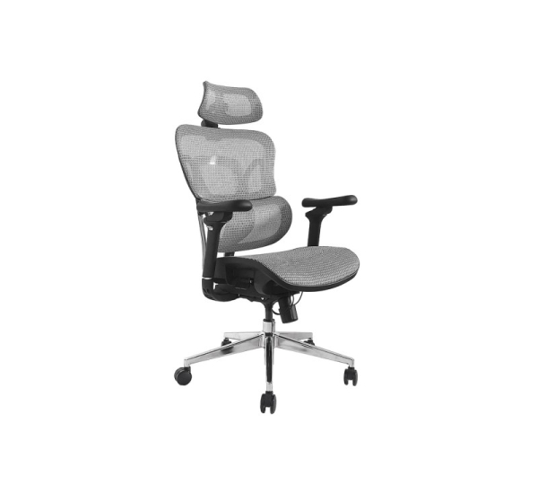 Equip Ergonomic Premium Office Chair with Headrest and Armrests, Grey