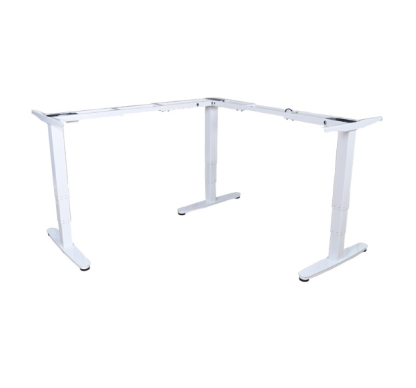 Equip ERGO L Shaped Electric Sit-Stand Desk Frame, Triple Motor, White