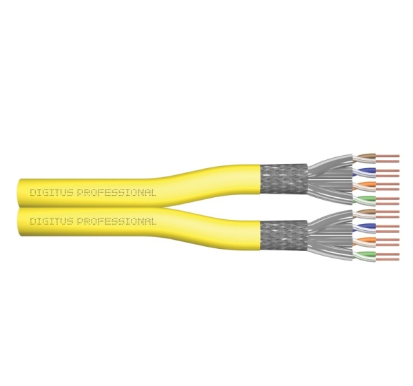 Digitus CAT 7A S/FTP, data cable - installation cable, 500 m, duplex, Cca, GHMT PVP certified