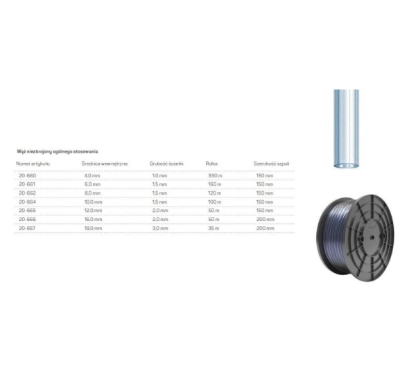 GENERAL PURPOSE HOSE 12,0x2,0 50m UNREINFORCED