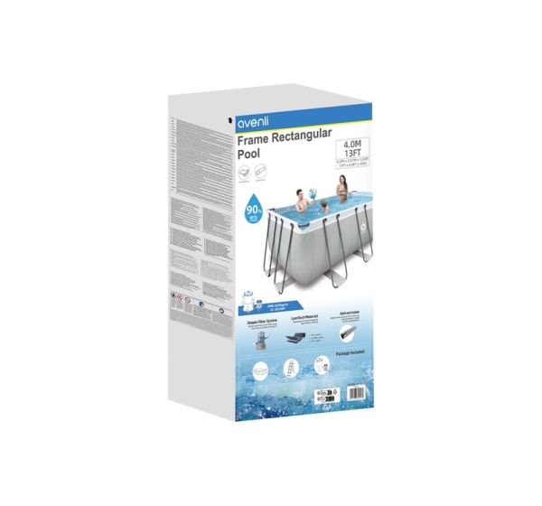 AVENLI grey frame pool, 400x207x122