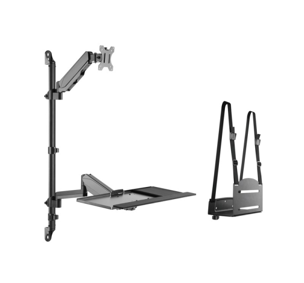 Equip 17"-32" Single Monitor Wall-Mounted Workstation