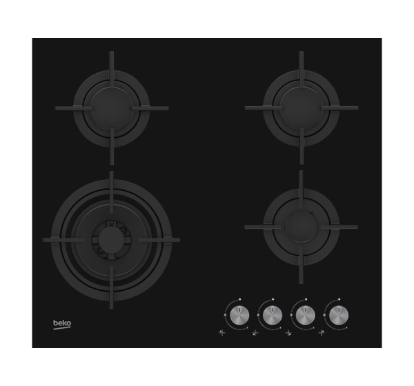 BEKO Hob HILW64222S 60 cm Gas Black
