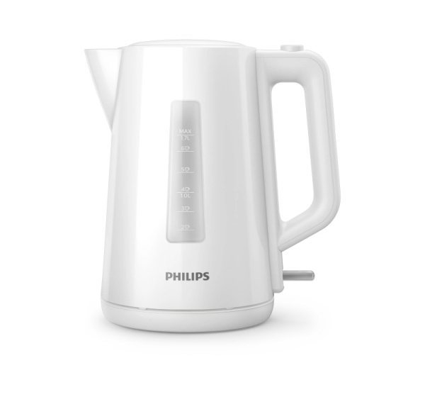 Philips Kettle HD9318/00 2200W 1.7l Orbit plastic kettle, spring lid, pilot light, white