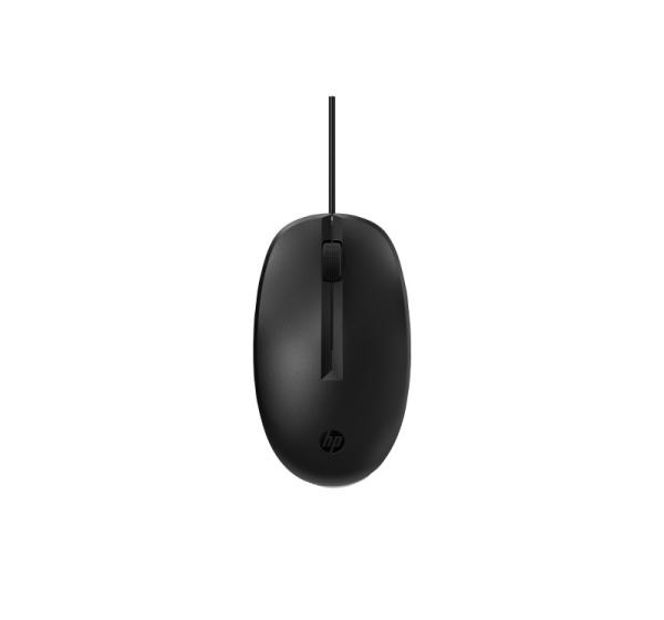 HP 128 USB Wired Laser Mouse, Sanitizable - Black 265D9AA