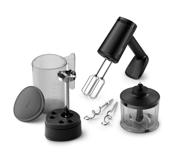 Philips Series 5000 hand mixer HR3781/20, 3-in-1, 5 Speed Settings, 500W, Black