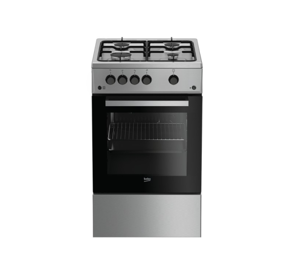 BEKO Gas Cooker FSG52020FX, Width 50cm, Inox