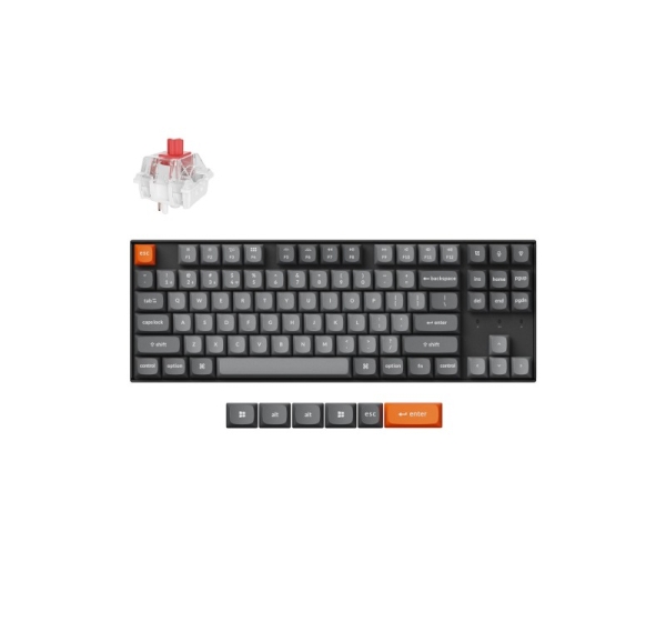 Keychron K8 Max RGB - US Layout - Hot-Swappable Super Red Wireless Keyboard K8M-H1