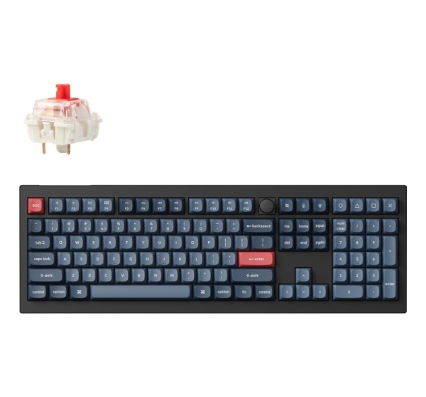 Keychron V6 Max RGB - US Layout - Hot-Swappable Gateron Jupiter Red Wireless Keyboard V6M-D1