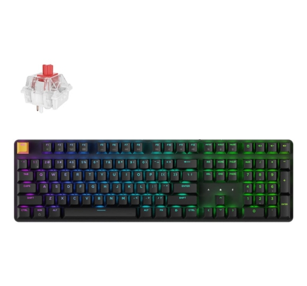 Keychron J5 - US Layout - Super Red Linear - Black Wireless Keyboard KJ5-H1