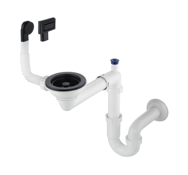 Siphon for 1-bowl granite sink - Space-Saver