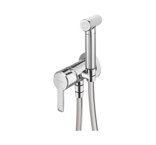 Concealed bidet mixer with bidetta shower head