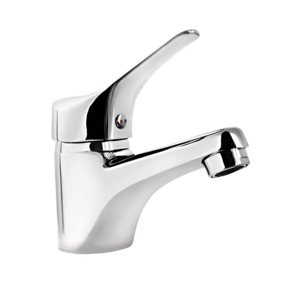 Basin mixer with automatic stopper
