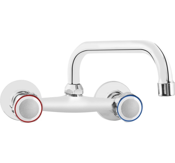 Wall-mounted washbasin mixer