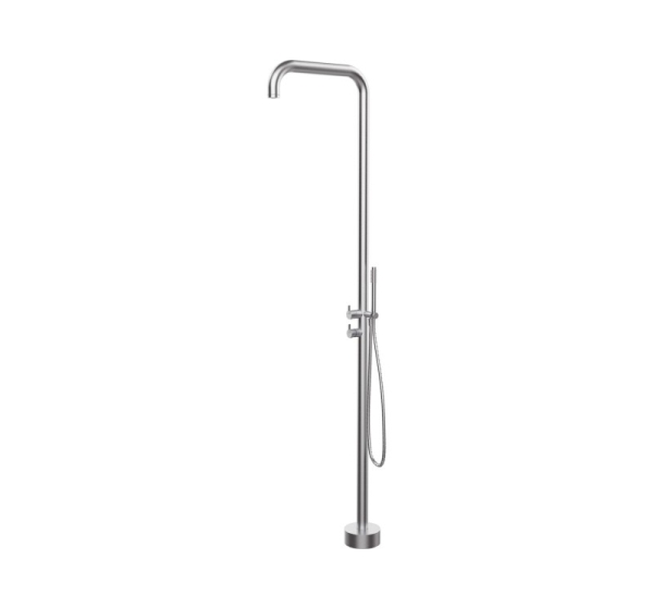 Floor-standing shower column for the garden or bathroom