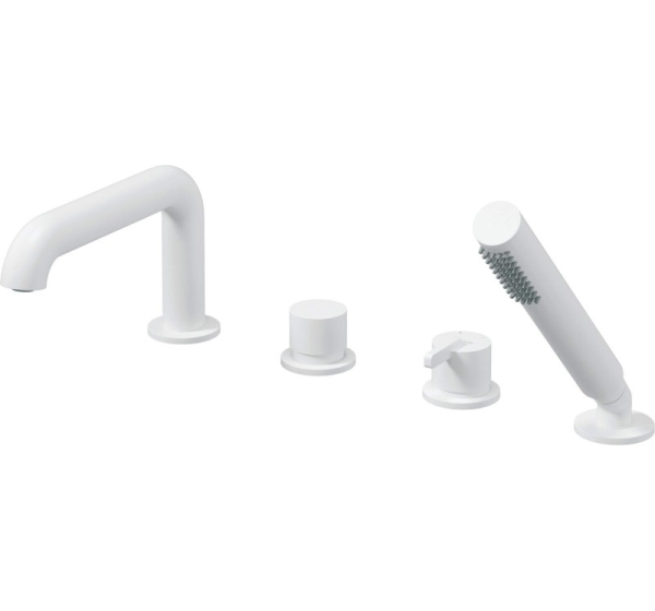 4-hole bath mixer with shower set