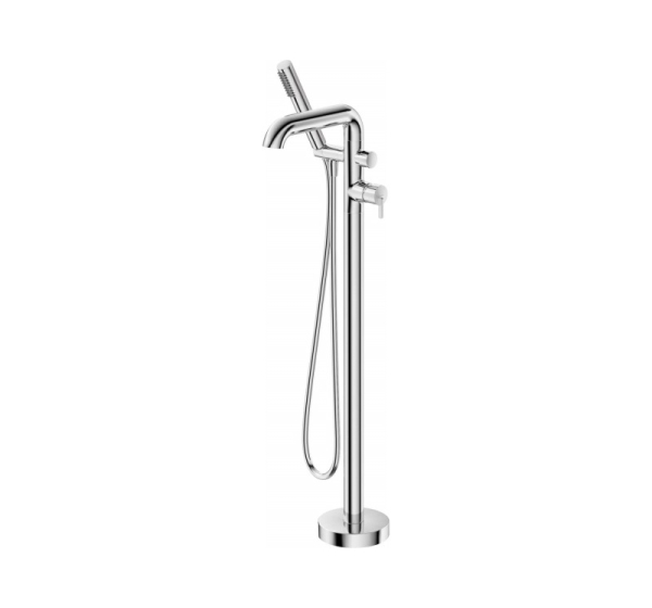 Freestanding bathtub mixer with shower set